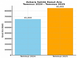 ANKARA'NIN SATILIK KONUT ARZI 85 BNE YKSELD